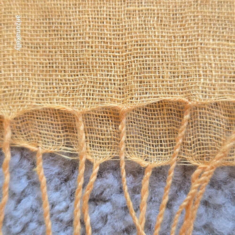 NWOT Linen Scarf Yellow Marigold Egg Yolk - Picture 3 of 9